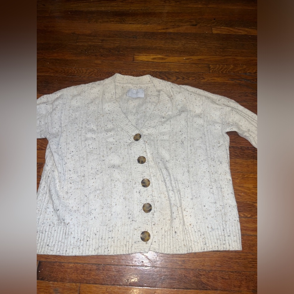 Lucky brand button tan cardigan
